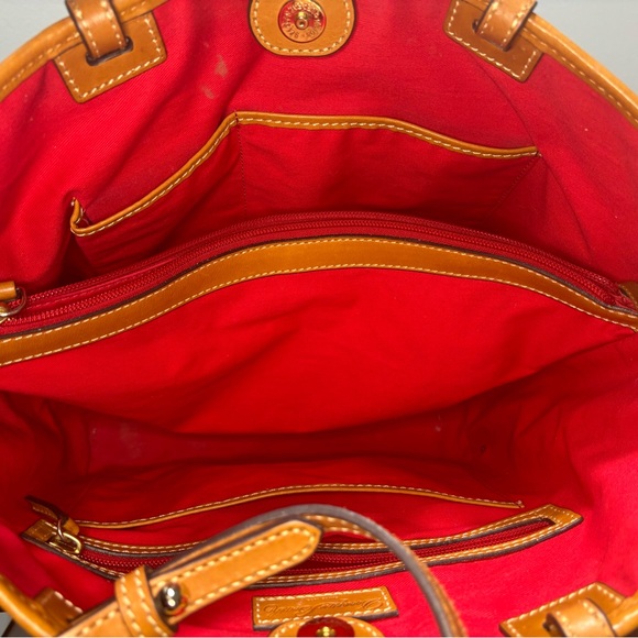 Dooney & Bourke Coral & Aqua Leather Tote - Picture 12 of 16